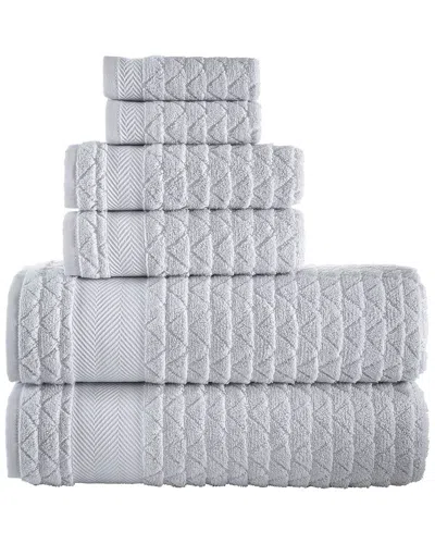 BROOKS BROTHERS BROOKS BROTHERS HERRINGBONE 6PC TOWEL SET
