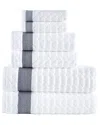 Brooks Brothers Herringbone 6-piece Towel Set In White