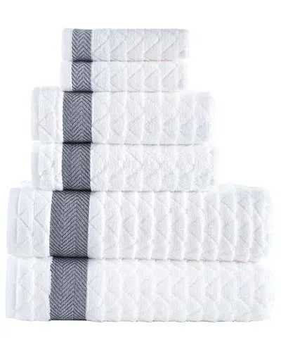BROOKS BROTHERS BROOKS BROTHERS HERRINGBONE 6PC TOWEL SET