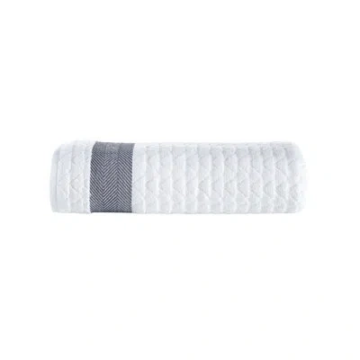 Brooks Brothers Herringbone Bath Sheet In White