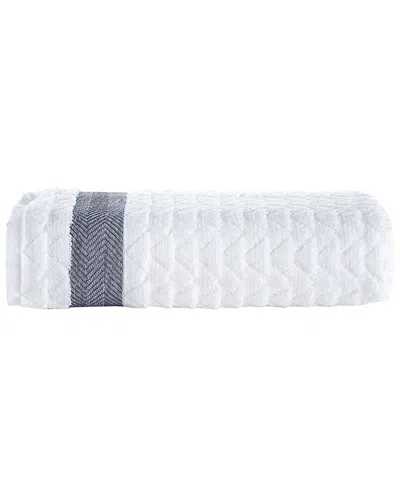 Brooks Brothers Herringbone Bath Towel In White