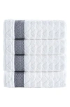 Brooks Brothers Herringbone Cotton 4-pack Hand Towels