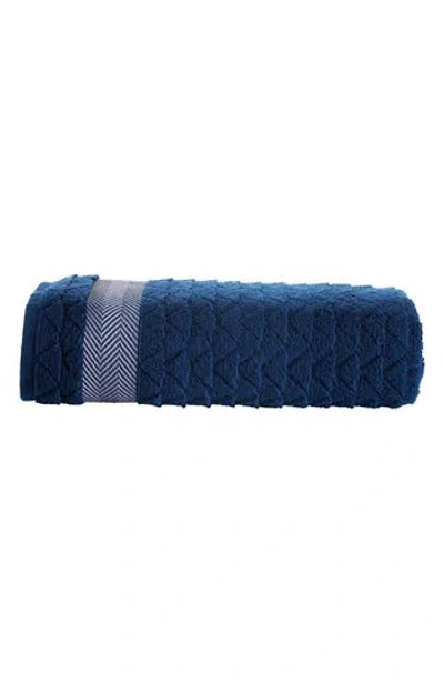 Brooks Brothers Herringbone Cotton Bath Towel In Blue