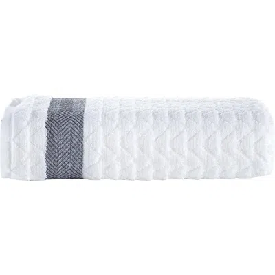 Brooks Brothers Herringbone Cotton Bath Towel In White