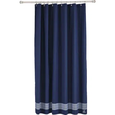 Brooks Brothers Herringbone Shower Curtain In Blue