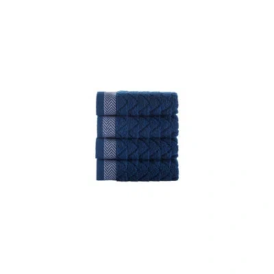 Brooks Brothers Herringbone Wash Towels In Navy