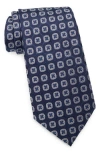 Brooks Brothers Hex Floral Silk Blend Tie In Blue