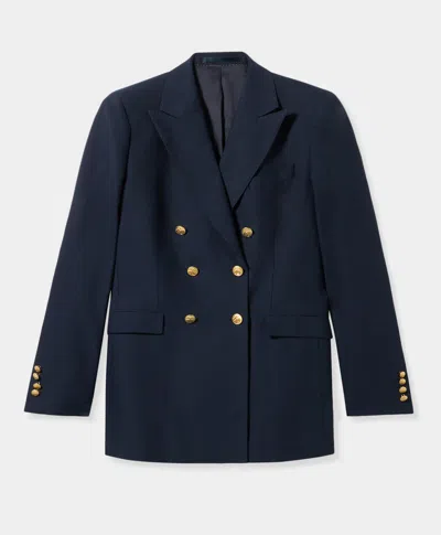 Brooks Brothers Hopsack Wool Double-breasted Blazer