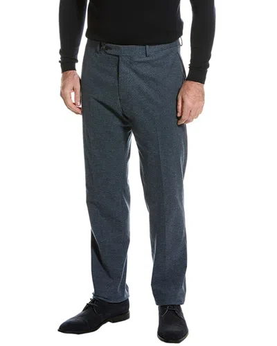 Brooks Brothers Houndstooth Wool Pant In Blue