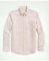 Brooks Brothers Irish Linen Sport Shirt In Beige