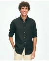 Brooks Brothers Irish Linen Sport Shirt In Black