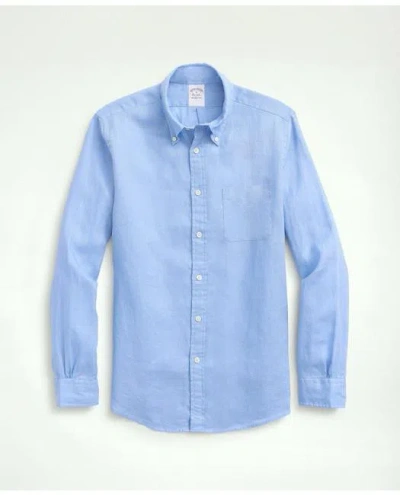 Brooks Brothers Irish Linen Sport Shirt In Light Blue