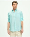 Brooks Brothers Irish Linen Sport Shirt In Marine Blue