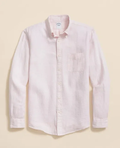 Brooks Brothers Irish Linen Sport Shirt In Pink