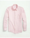 Brooks Brothers Irish Linen Sport Shirt In Pink