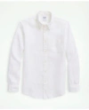 Brooks Brothers Irish Linen Sport Shirt In White