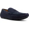 Brooks Brothers Jefferson Suede Driving Moccasins Shoes In Navy
