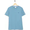 Brooks Brothers Washed Supima Cotton Logo Crewneck T-shirt In Provincial Blue