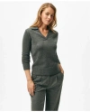 Brooks Brothers Johnny Collar Sweater In Merino Wool-cashmere Blend In Charcoal
