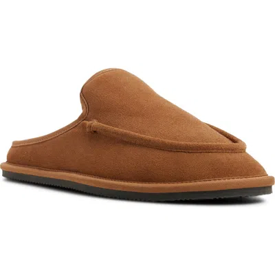 Brooks Brothers Jones Leather Scuff Slipper In Other Yellow