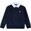 Brooks Brothers Kids' Cotton Blend Polo Sweatshirt In Blue