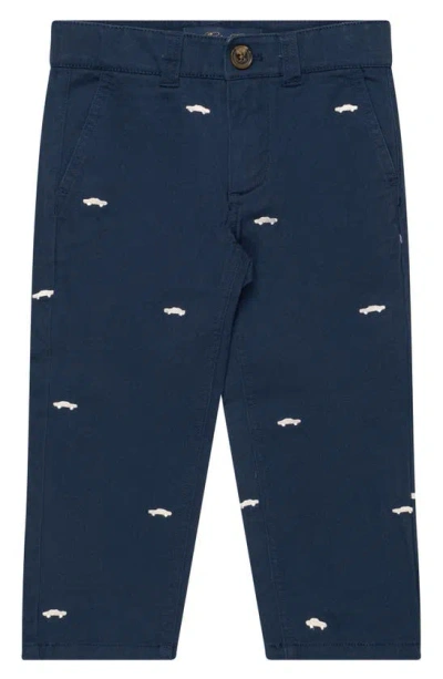 BROOKS BROTHERS BROOKS BROTHERS KIDS' EMBROIDERED CAR COTTON TWILL PANTS