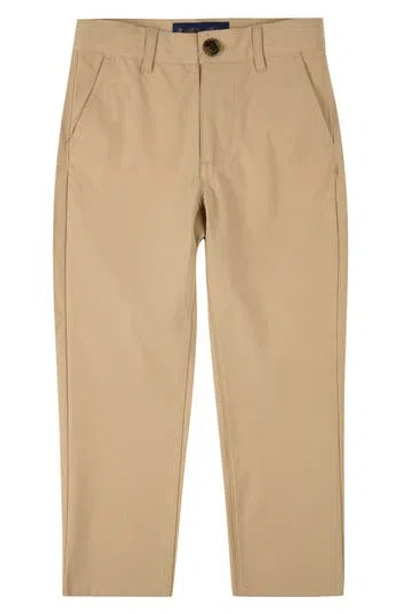 Brooks Brothers Kids' Flat Front Dress Pants In Neutral