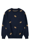 Brooks Brothers Kids' Football Logo Sweater In Blue