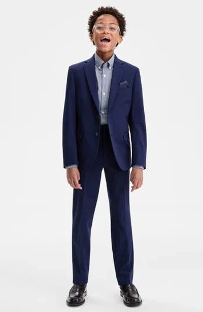 Brooks Brothers Kids' Navy Suit Jacket & Pants Set In Blue