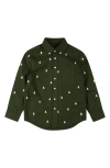 Brooks Brothers Kids Pine Tree Embroidered Cotton Button-down Shirt In Green