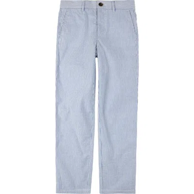 Brooks Brothers Kids' Pinstripe Cotton Pants In Light Blue