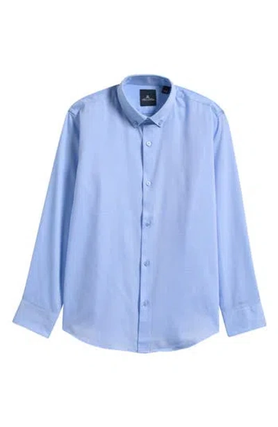 Brooks Brothers Kids' Solid Button-down Dress Shirt In Blue