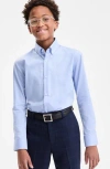 Brooks Brothers Kids' Solid Dress Shirt In Blue