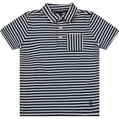 Brooks Brothers Kids' Stripe Cotton Polo In Blue