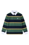 Brooks Brothers Boys Cotton Rugby Shirt In Multi