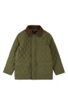Brooks Brothers Kids' Water Repellent Diamond Quilted Jacket In Green