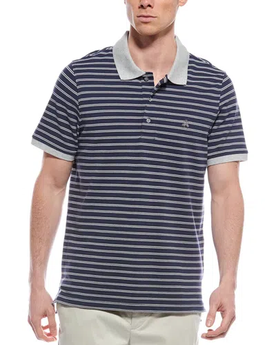 Brooks Brothers Knit Contrast Polo In Blue