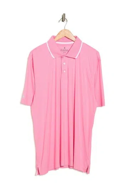 Brooks Brothers Knit Golf Oxford Polo Shirt In Pink