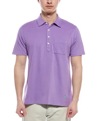 Brooks Brothers Knit Polo Shirt In Purple