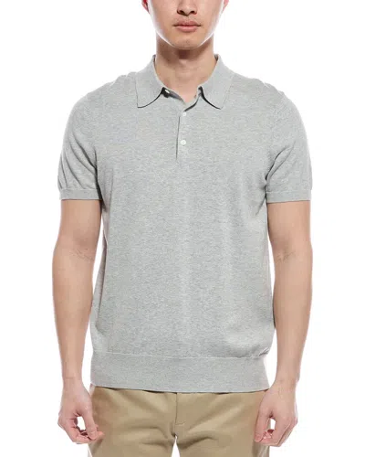 Brooks Brothers Knit Polo Shirt In Gray