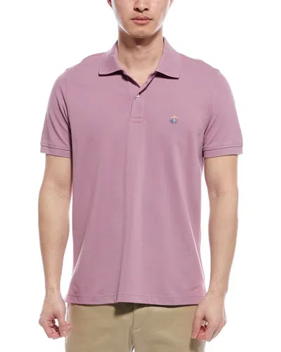 Brooks Brothers Knit Polo Shirt In Purple