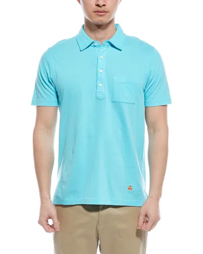Brooks Brothers Knit Polo Shirt In Blue