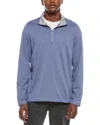 Brooks Brothers Knit Solid 1/4-zip Pullover In Blue