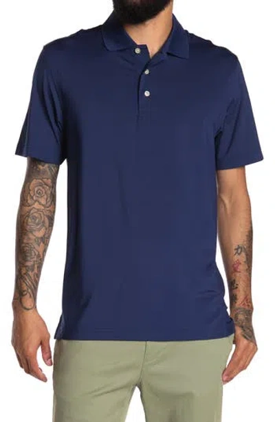 Brooks Brothers Knit Solid Polo In Navy