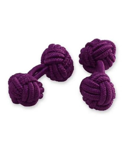 Brooks Brothers Knot Cuff Links  | Bright Purple
