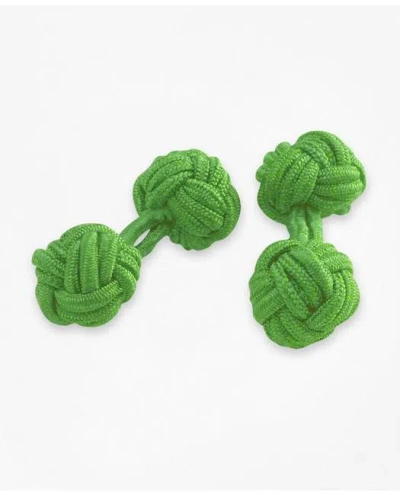 Brooks Brothers Knot Cuff Links  | Kelly Green In Kelly Green