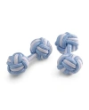 Brooks Brothers Knot Cuff Links  | Light Blue/white
