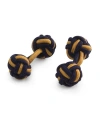 Brooks Brothers Knot Cuff Links  | Navy/gold In Navy,gold