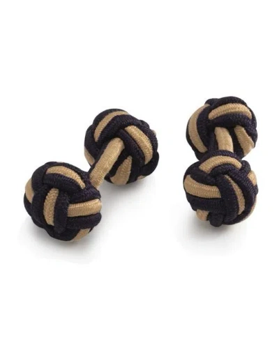 Brooks Brothers Knot Cuff Links  | Navy/khaki In Neutral