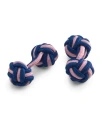 Brooks Brothers Knot Cuff Links  | Navy/pink In Blue